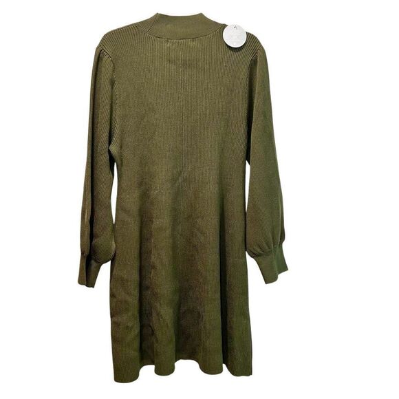 NWT! Hill House The Mariana Dress Rib Knit in Leaf Green Long Sleeve Size XXL - Picture 7 of 9